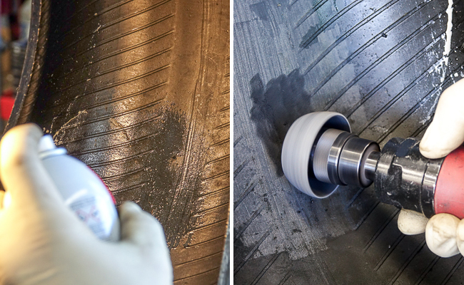 Tire repair cleaner and buffer